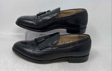 Load image into Gallery viewer, Johnston &amp; Murphy Mens Black Leather Wingtip Tassel Loafer Dress Shoes Size 7
