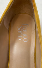 Load image into Gallery viewer, Franco Sarto Womens Mustard Color Leather Square Toe Slip On Pump Heels Size 9 M
