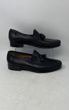 Load image into Gallery viewer, Robert Zur Mens Elon Black Leather Tassel Moc Toe Slip-On Loafer Shoes Size 11 M
