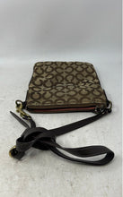 Load image into Gallery viewer, Coach Womens Kristin Brown Signature Graphic Op Art Swingpack Crossbody Bag
