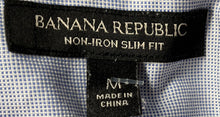 Load image into Gallery viewer, Banana Republic Mens Red White Printed Slim Fit Dress Shirt Size M 15-15.5
