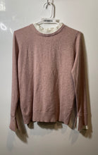 Load image into Gallery viewer, Vila Milano Womens Pink White Long Sleeve Crew Neck Pullover Sweater Sz M w/ Tag
