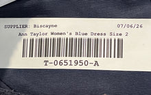 Load image into Gallery viewer, Ann Taylor Womens Blue Short Sleeve Crew Neck Regular Fit Shift Dress Size 2
