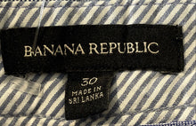 Load image into Gallery viewer, Banana Republic Mens Blue Cotton Flat Front Slash Pockets Chino Shorts Size S
