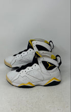 Load image into Gallery viewer, Nike Womens Air Jordan 7 313358-172 White Yellow Lace-Up Sneakers Shoes Size 8

