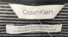 Load image into Gallery viewer, Calvin Klein Mens Gray Black Striped Print Slim-Fit Golf Polo Shirt Size S
