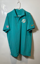 Load image into Gallery viewer, Nike Mens Blue Miami Dolphins Short Sleeve NFL Golf Polo Shirt Size Large
