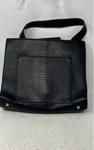 Load image into Gallery viewer, Asos Womens Black Leather Inner Divider Bottom Studs Shoulder Handbag
