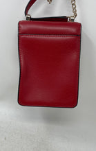 Load image into Gallery viewer, DKNY Womens Elissa Red Leather Charm Adjustable Strap Mini Crossbody Bag
