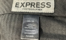 Load image into Gallery viewer, Express Photographer Mens Blue Flat Front Slash Pockets Dress Pants Size 30x30
