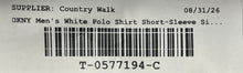 Load image into Gallery viewer, DKNY Mens White Short Sleeve Collared Quarter Zip Polo Shirt Size Small
