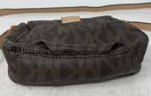 Load image into Gallery viewer, Michael Kors Womens Brown Monogram Leather Adjustable Strap Crossbody Bag
