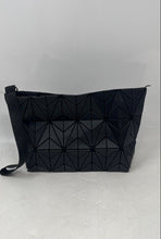 Load image into Gallery viewer, Emilio Pepe Womens Black Matte Geometric Triangular Inner Pockets Shoulder Bag
