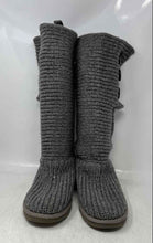 Load image into Gallery viewer, UGG Womens Classic Cardy Gray Knit Round Toe Button Knee High Boots Size 7
