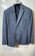 Load image into Gallery viewer, Michael Kors Mens Blue Black Gingham Long Sleeve Two-Button Blazer Size 42S
