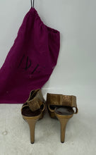 Load image into Gallery viewer, Diane von Furstenberg Womens Gold Leather Open Toe Platform Sandals Size 6.5 M
