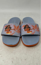 Load image into Gallery viewer, Adidas x Disney Girls Adilette Comfort Blue Orange Slip-On Slide Sandals Size 3
