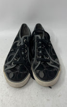 Load image into Gallery viewer, Coach Womens Dee Q998 Black Silver Monogram Print Lace-Up Sneaker Shoes Size 6.5

