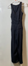 Load image into Gallery viewer, H&amp;M Womens Blue Surplice Neck Sleeveless Back Zip One-Piece Jumpsuit Size XS
