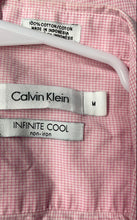Load image into Gallery viewer, Calvin Klein Mens Pink Cotton Long Sleeve Non-Iron Button-Up Shirt Size M
