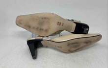 Load image into Gallery viewer, Gianni Bini Womens Beige Leather Square Toe Block Ankle Strap Heels Size 9.5M
