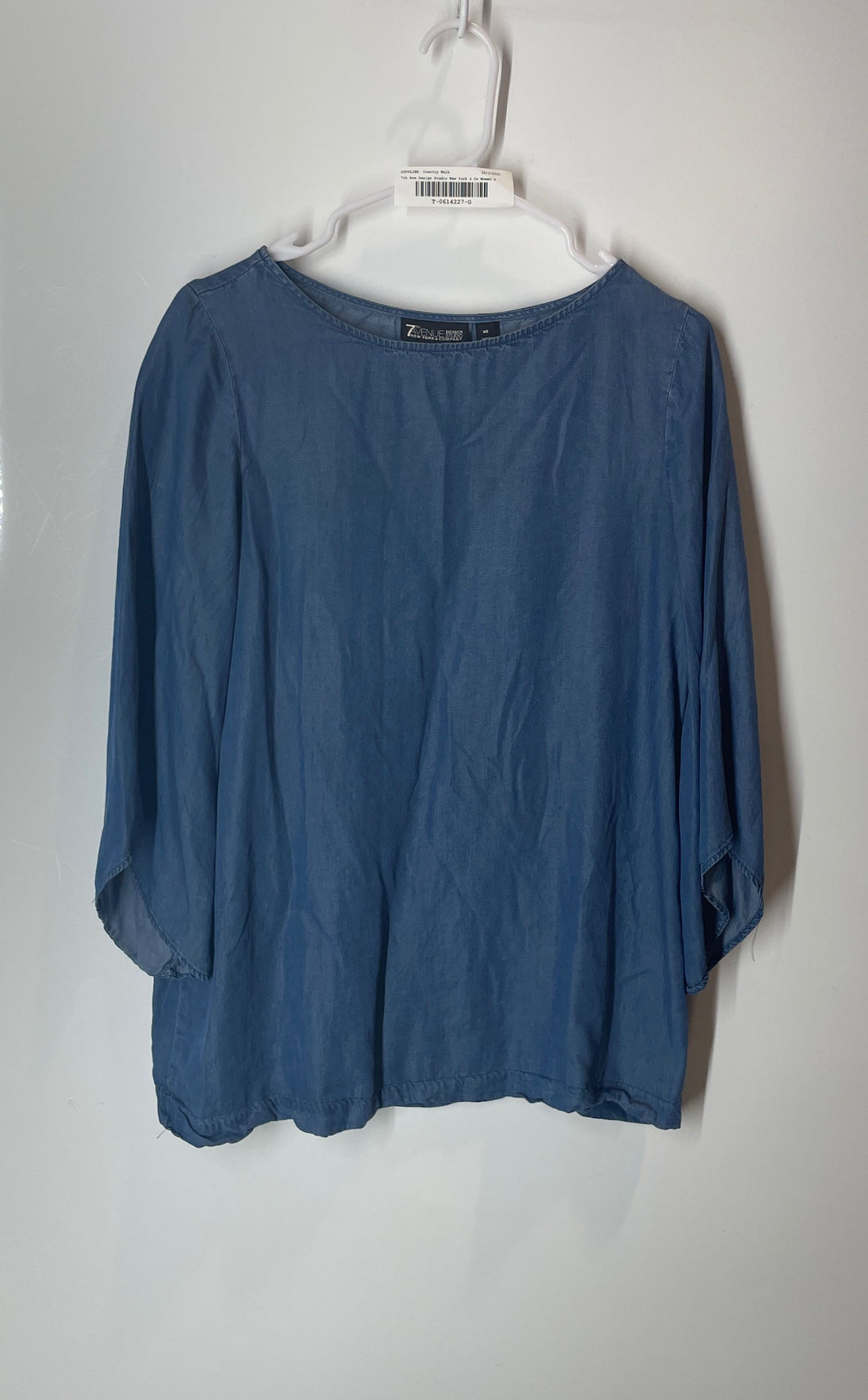 7th Avenue Design Studio New York & Company Womens Blue Blouse Top Size XS
