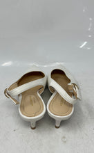 Load image into Gallery viewer, Liz Claiborne Womens Quebec White Pointed Toe Kitten Slingback Heels Size 6.5M
