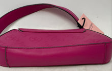 Load image into Gallery viewer, Juicy Couture Womens Pink Signature Embossed Leather Flap Shoulder Bag With Tag
