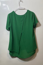 Load image into Gallery viewer, Michael Kors Womens Green Short Sleeve Layered Hi-Low Hem Tunic Blouse Size S
