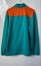 Load image into Gallery viewer, NFL Mens Green Orange Miami Dolphins 1/4 Zip Football Pullover Sweatshirt Size L

