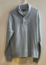 Load image into Gallery viewer, Vince Mens Blue Ribbed Knit Long Sleeve Shawl Collar Pullover Sweater Size Small
