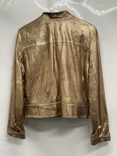 Load image into Gallery viewer, George By Mark Eisen Womens Metallic Gold-Tone Button Front Jacket Size M 8/10
