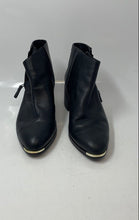 Load image into Gallery viewer, Cole Haan Womens Black Leather Side Zip Block Heel Ankle Booties Size 6 B
