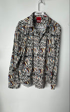 Load image into Gallery viewer, Hugo Boss Mens Multicolor Printed Long Sleeve Slim Fit Button-Up Shirt Size L
