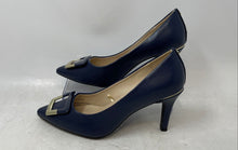 Load image into Gallery viewer, Jones New York Womens Blue Leather Slip-On Pointed Toe Pump Heels Size 6.5
