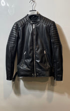 Load image into Gallery viewer, Zara Womens Black Long Raglan Sleeve Biker Full-Zip Motorcycle Jacket Size S
