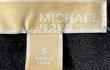 Load image into Gallery viewer, Michael Kors Womens Black Knitted Long Sleeve Open Front Cardigan Sweater Size S
