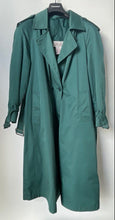 Load image into Gallery viewer, Worthington Womens Green Collared Double-Breasted Belted Trench Coat Size 12P

