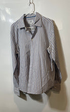 Load image into Gallery viewer, Armani Exchange Mens Multicolor Striped Long Sleeve Button-Up Shirt Size L

