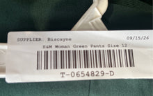 Load image into Gallery viewer, H&amp;M Womens Dark Green Pull-On Front Slit Skinny-Leg Trouser Pants Size 12
