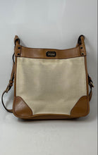 Load image into Gallery viewer, Michael Kors Womens Beige And Brown Zipper Adjustable Strap Crossbody Handbag
