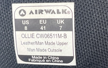 Load image into Gallery viewer, AirWalk Mens Ollie CW06511M Black White Leather Mid Top Sneakers Shoes Size 8
