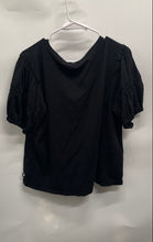 Load image into Gallery viewer, Karl Lagerfeld Womens Black Sunglass Short Sleeve Round Neck Blouse Top Size XL
