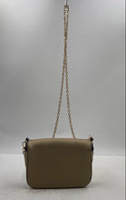 Load image into Gallery viewer, Versace Parfums Womens Gold-Tone Zipper Chain Strap Crossbody Bag Stained
