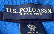 Load image into Gallery viewer, ⁠U.S. Polo Assn. Boys Blue Short Sleeve Button Front Collared Polo Shirt Sz XXL
