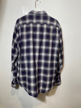 Load image into Gallery viewer, Michael Kors Mens Purple Plaid Tailored Fit Long Sleeve Button-Up Shirt Size XL
