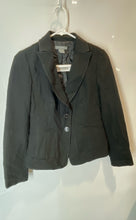 Load image into Gallery viewer, Ann Taylor Womens Black Long Sleeve Notch Lapel Two-Button Blazer Size 2P
