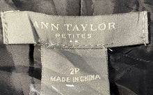 Load image into Gallery viewer, Ann Taylor Womens Black Long Sleeve Notch Lapel Two-Button Blazer Size 2P
