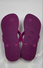 Load image into Gallery viewer, Authentic Tory Burch Womens Pink Monogram Print Slip-On Flip Flop Sandals Size 8
