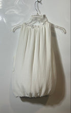 Load image into Gallery viewer, Max Studio Womens White Sleeveless Ruffle Tie Neck Regular Fit Blouse Top Size L

